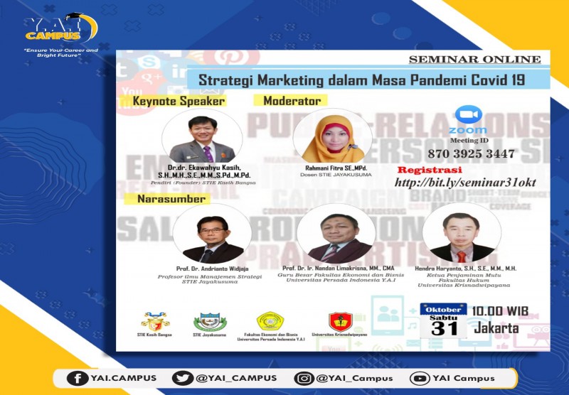 Seminar Online "Strategi Marketing dalam Masa Pandemi Covid 19"