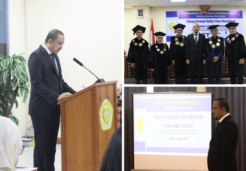 UPI Y.A.I Selenggarakan Sidang Terbuka Promosi Doktor Program Pascasarjana