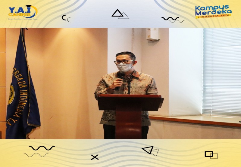 Sambutan dari Prof. Dr. Ir. H. Yudi Yulius, MBA selaku Rektor UPI Y.A.I Masa Bakti 2018 - 2021