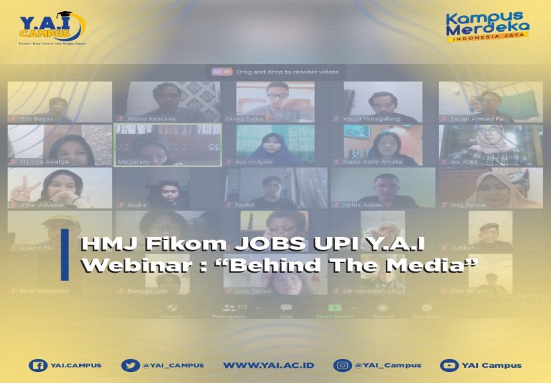 Webinar dengan tema "BEHIND OF THE MEDIA"