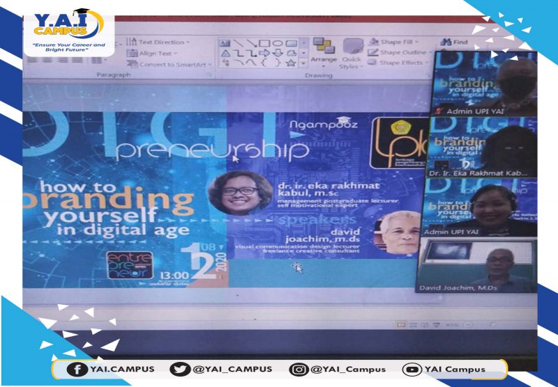 Webinar dengan tema "How To Branding Yourself in Digital Era"