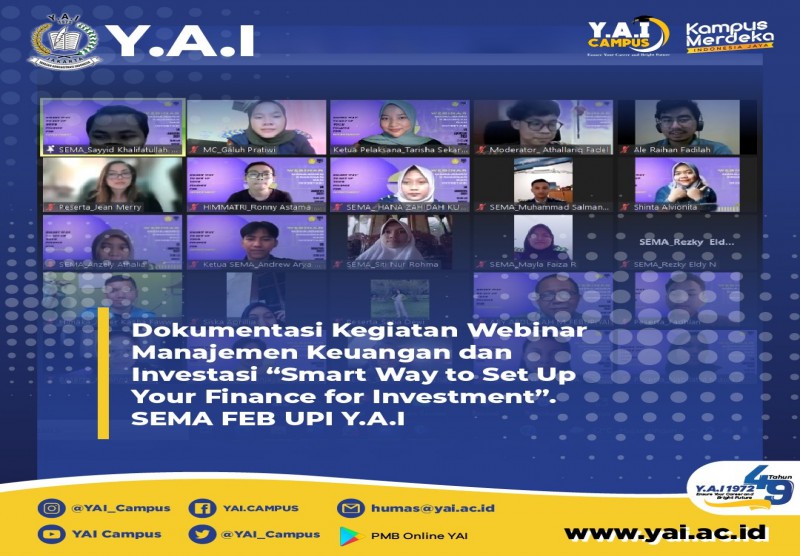 Webinar Manajemen Keuangan dan Investasi "SMART WAY TO SET UP YOUR FINANCE FOR INVESTMENT"